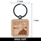 Rio de Janeiro Brazil Christ the Redeemer Travel Engraved Wood Square Keychain Tag Charm